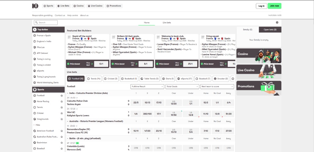 10bet football betting site