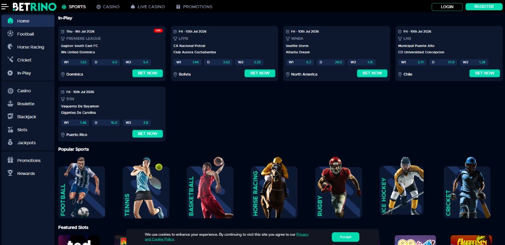 Betrino football betting site