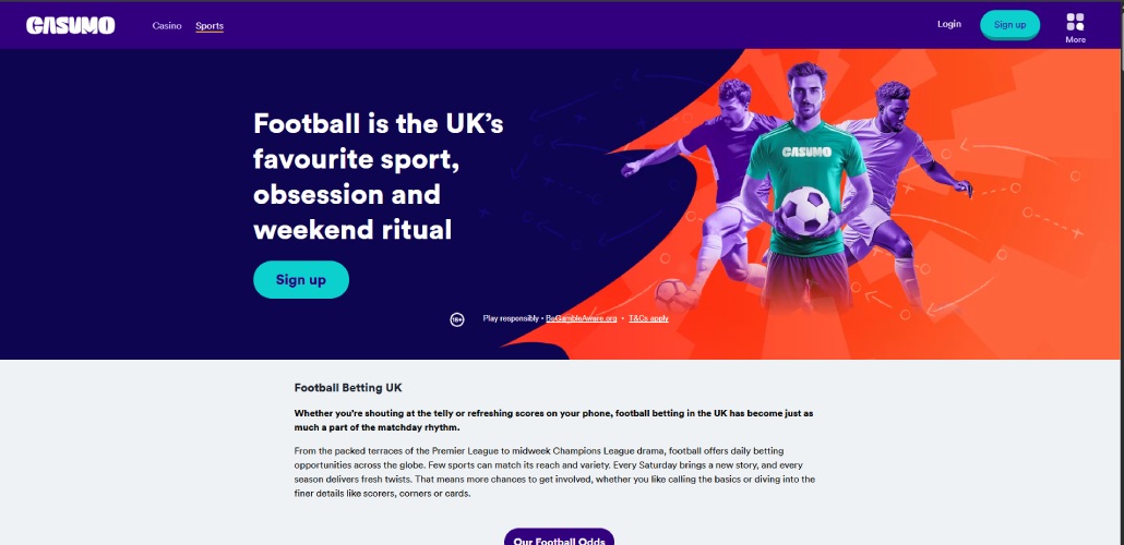 Casumo football betting site
